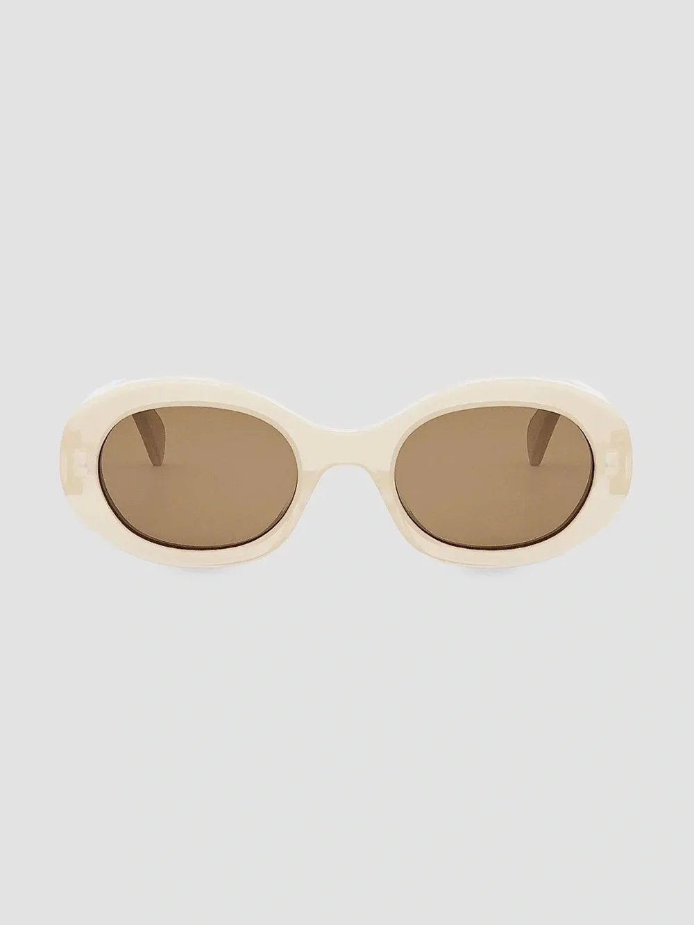 Celine Eyewear Triomphe oval acetate sunglasses, white, 52 mm, gently used